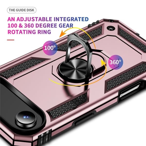 iPhone Air Skal Shockproof Hybrid Ring Roséguld