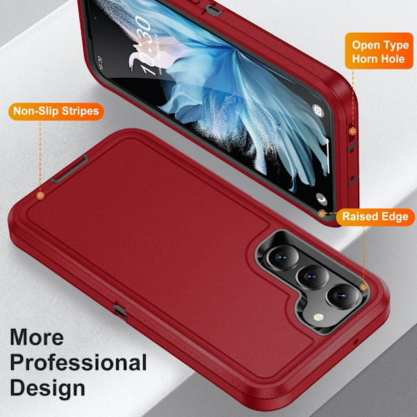Galaxy S25 Plus / S24 Plus Skal Xtreme Shockproof Röd/Svart