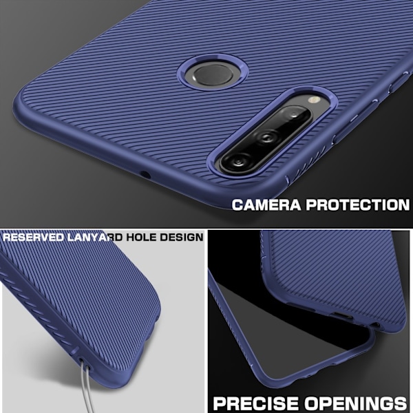 Huawei P40 Lite E - Jazz Twill Skal - Blå Blue Blå
