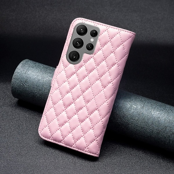 Samsung Galaxy S23 Ultra Fodral Diamond Textur Rosa
