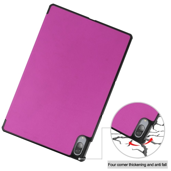 Lenovo Tab P11 Pro - Tri-Fold Läder Fodral - Lila Purple Lila