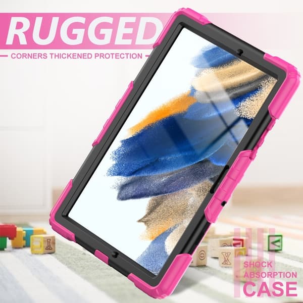 Galaxy Tab A8 10.5 Skal Shockproof Hybrid Kickstand Strap