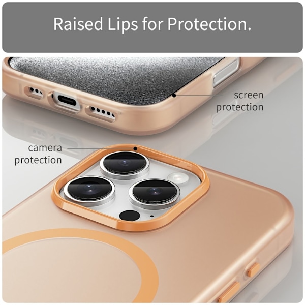 iPhone 16 Pro Skal MagSafe Slim Matt Orange