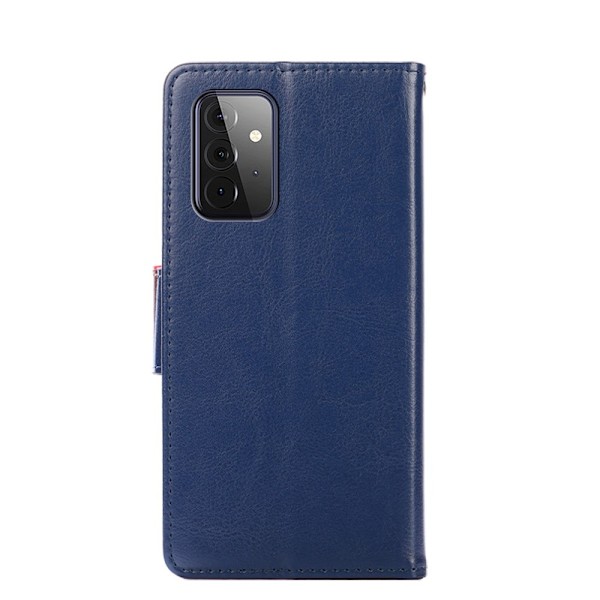 Samsung Galaxy A72 - Solid Läder Fodral - Blå Blue Blå