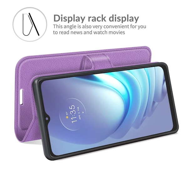Motorola Moto G50 - Litchi Plånboksfodral - Lila Purple Lila