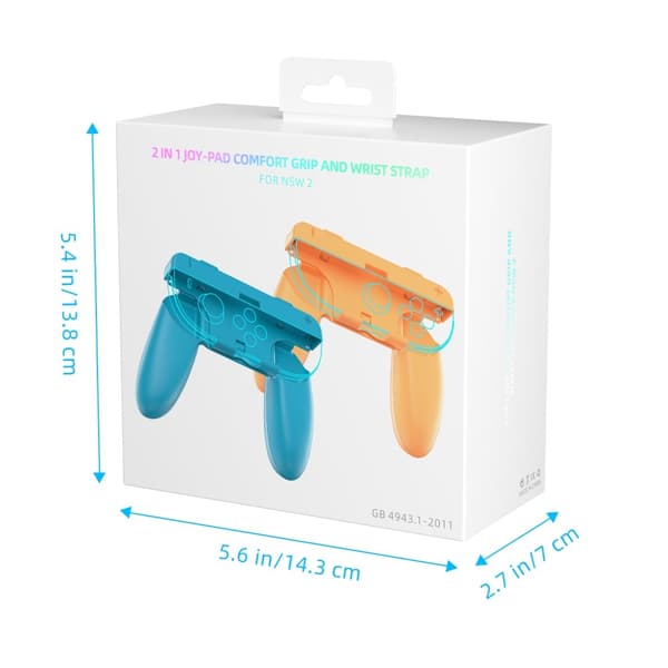JYS 2 st Nintendo Switch 2 Joy-Con Grip Svart