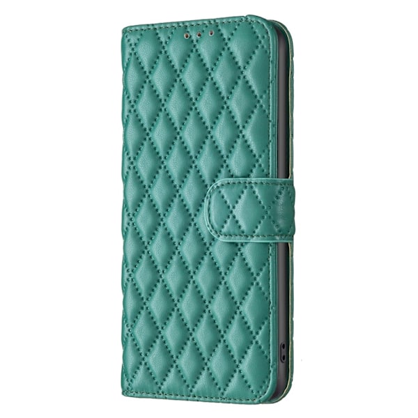 Samsung Galaxy S24 FE Fodral Diamond Läder Grön