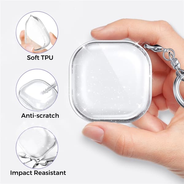 AHASTYLE Galaxy Buds 2/2 Pro/Pro/Live Skal TPU Glitter