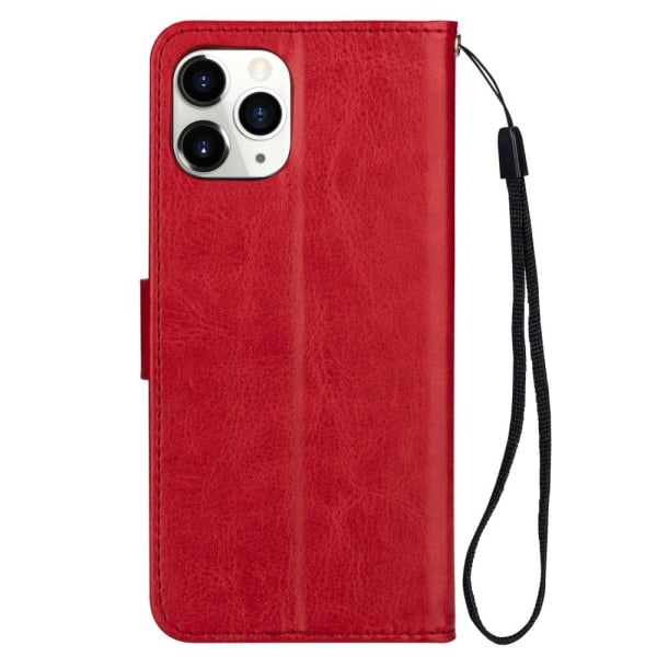 iPhone 12 Mini - Crazy Horse Fodral - Röd Red Röd