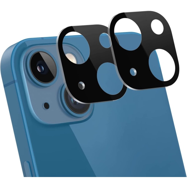 [2-Pack] iPhone 14 Plus Linsskydd I Härdat Glas - Svart