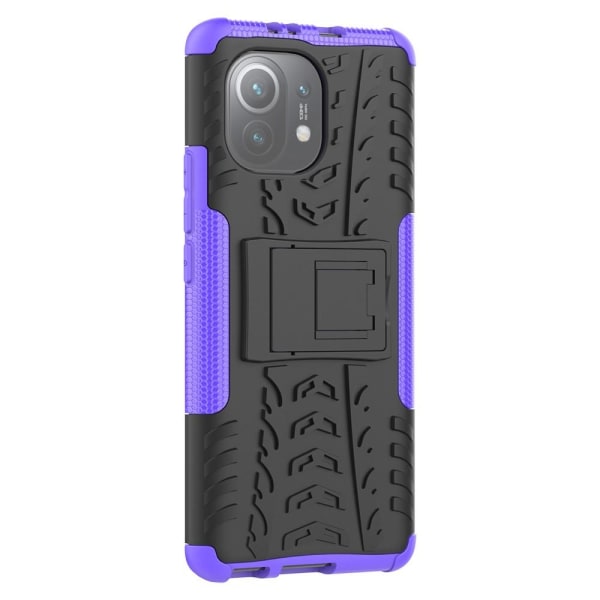 Xiaomi Mi 11 - Ultimata Stöttåliga Skalet med Stöd - Lila Purple Lila