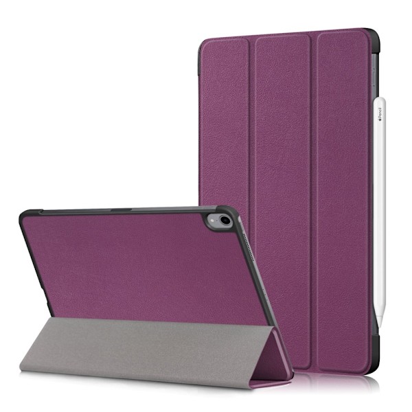 iPad Air 2025-2020 Fodral Tri-Fold Litchi Lila Purple Lila