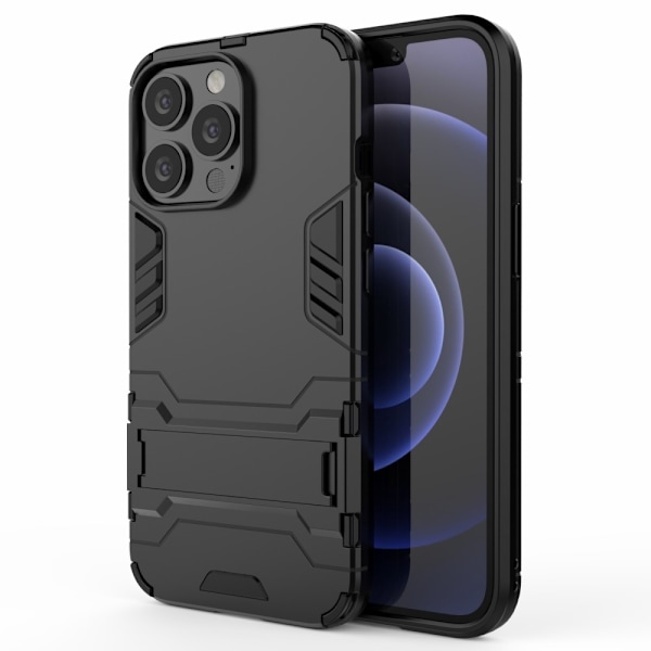 iPhone 13 Pro - Armor Hybrid Skal Kickstand - Svart