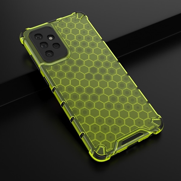 Samsung Galaxy A72 - Armor Honeycomb Textur Skal - Grön Green Grön