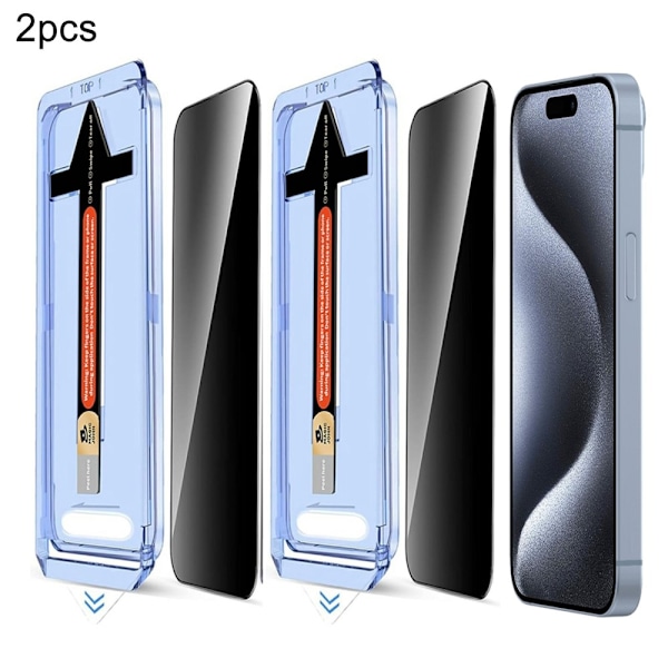 iPhone 15 Pro 2-PACK Skärmskydd Härdat Glas Privacy