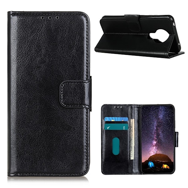 Nokia 3.4 - Crazy Horse Fodral - Svart Black Svart