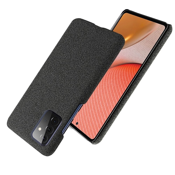 Samsung Galaxy A72 - KSQ Tygbelagt Skal - Svart Black Svart