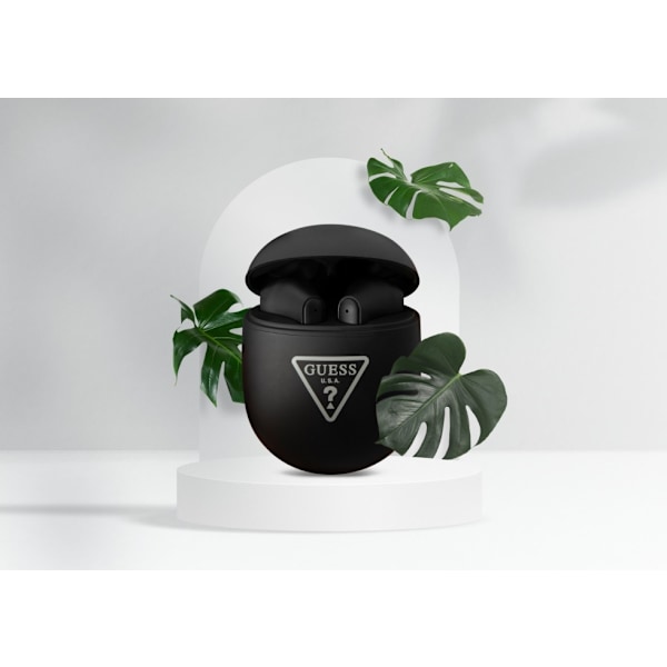 Guess True Wireless Hörlurar Triangle Logo Matt Svart