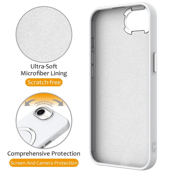 iPhone 17e / 16e Skal MagSafe Kickstand Hybrid Vit