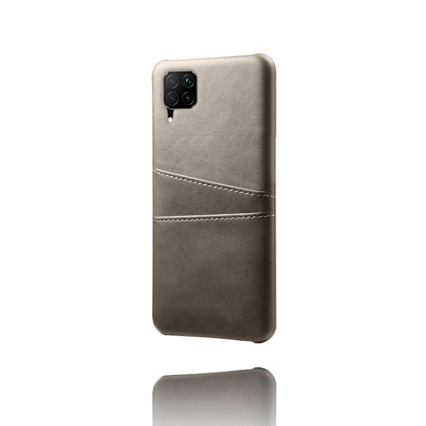 Huawei P40 Lite - Skal med Kortfack - Grå Grey Grå