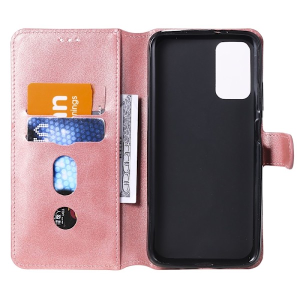 Xiaomi Redmi 9T - Solid Läder Fodral - Roséguld Roséguld Roséguld
