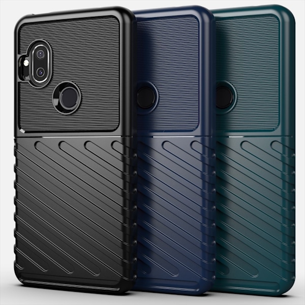 Motorola One Hyper - Twill Textur Skal - Svart Svart
