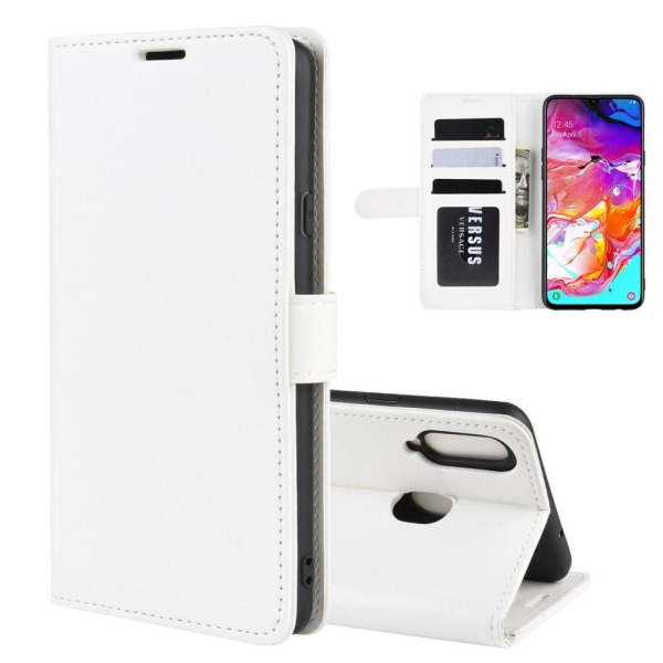 Samsung Galaxy A20s - Crazy Horse Plånboksfodral - Vit White Vit