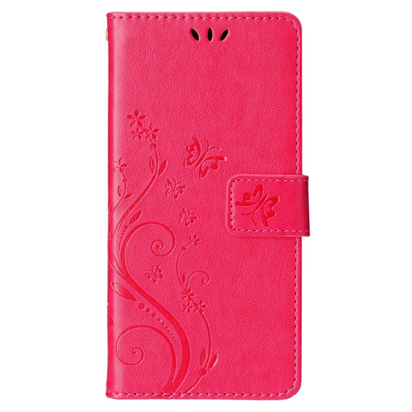 iPhone 15 Fodral Med Blommigt Tryck Röd/Rosa