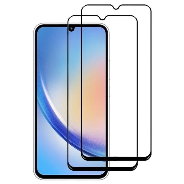 2-Pack Samsung A05s Skärmskydd Full Cover i Härdat Glas
