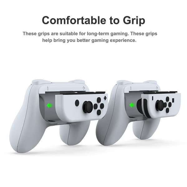 DOBE Nintendo Switch OLED Joy-Con Grepp Vit