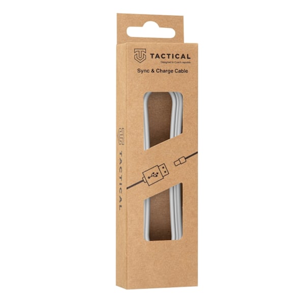 Tactical 1m 15W 3A USB-C/USB-C Laddkabel Smooth Vit