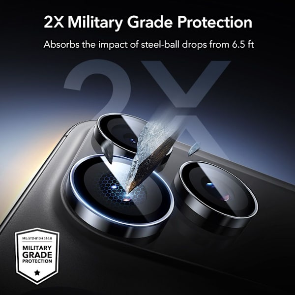ESR iPhone 17 Pro/Max/16 Pro/Max/15 Pro/Max/14 Pro/Max Linsskydd Armorite