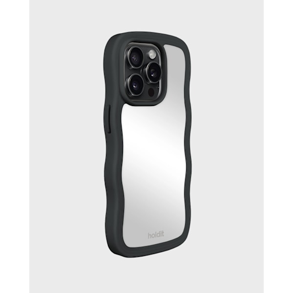 holdit iPhone 15 Pro Max Skal Wavy Black Mirror