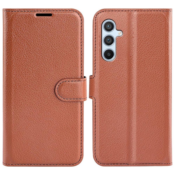 Samsung Galaxy A54 5G Fodral Litchi Läder Brun