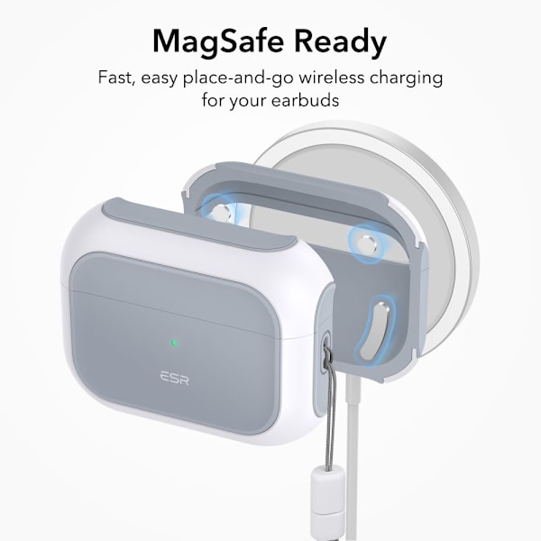 ESR AirPods Pro 1/2 Fodral Orbit MagSafe HaloLock Vit