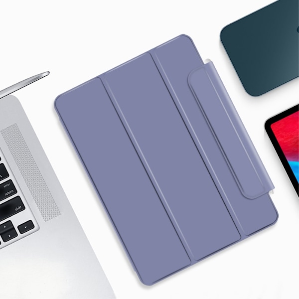 iPad Pro 12.9 (2018/2020/2021) - Solid Tri-Fold Fodral - Lila Lila