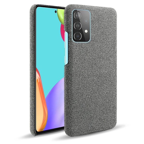Samsung Galaxy A52 / A52s - KSQ Tygbelagt Textur Skal - Grå Grey Grå