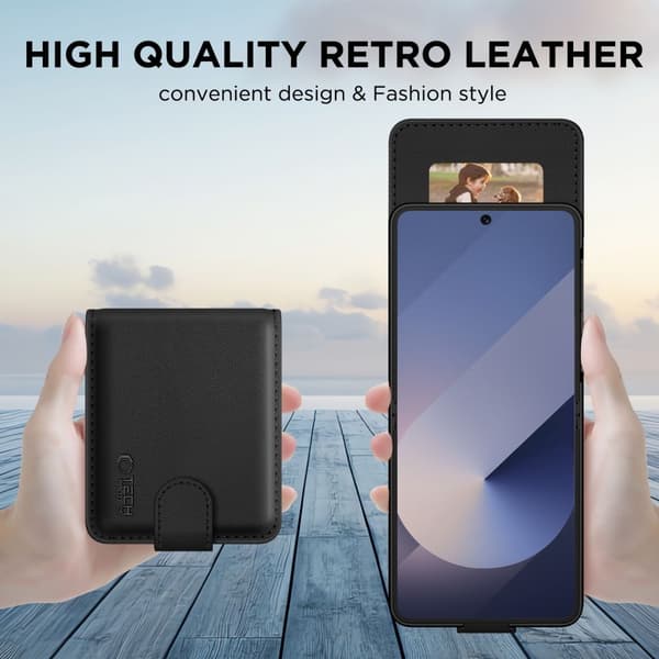 Tech-Protect Galaxy Z Flip 7 Fodral Läder Svart