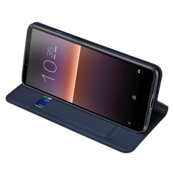 Sony Xperia 10 II - DUX DUCIS Skin Pro Plånboksfodral - Blå Blue Blå