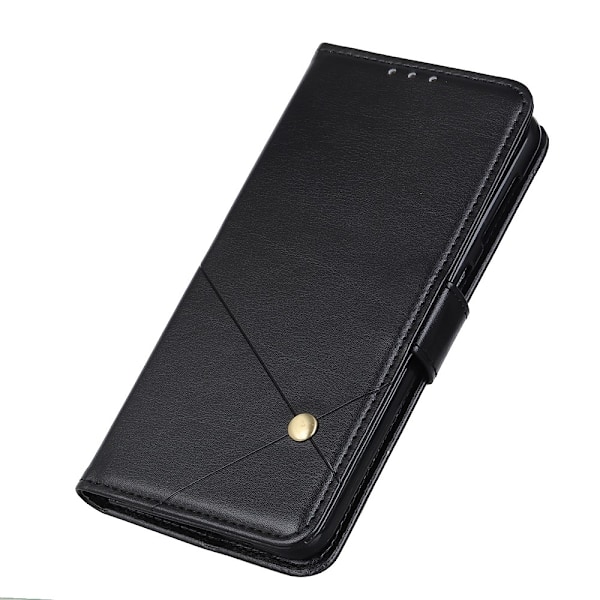 Samsung Galaxy A72 - Nit Dekor Läder Fodral - Svart Black Svart