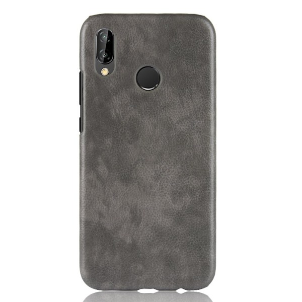 Huawei P20 Lite - Litchi Skal - Grå Grey Grå