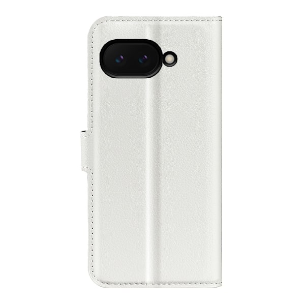 Google Pixel 9a Fodral Litchi Läder Vit