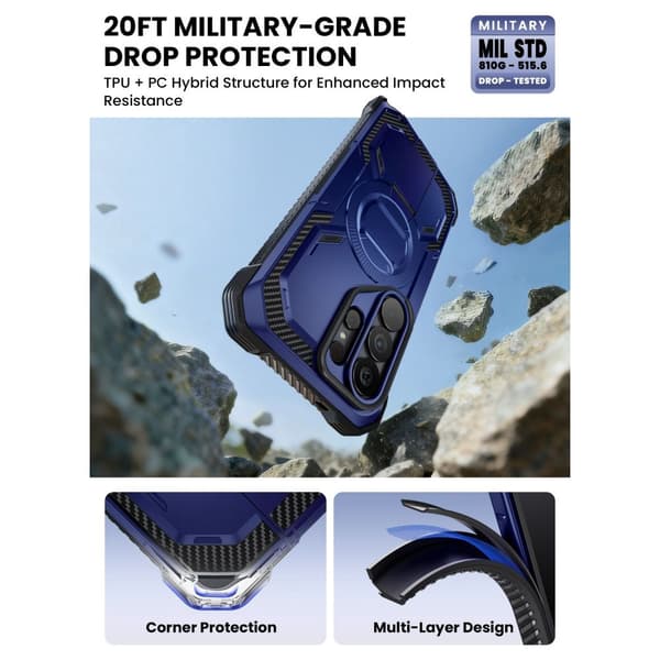 Supcase Galaxy S26 Ultra Skal MagSafe Iblsn ArmorBox Clip Cobalt
