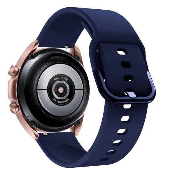 Silikon Armband För Smartwatch (20mm) - Mörk Blå
