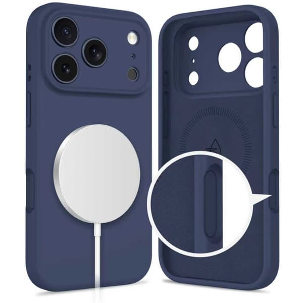 Tech-Protect iPhone 17 Pro Max Skal MagSafe Silicone Deep Blue