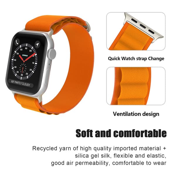 Apple Watch 38/40/41/42 mm Armband Alpine Pro Loop Orange
