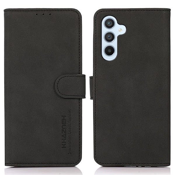 KHAZNEH Galaxy A35 5G Fodral Matt Läder Svart