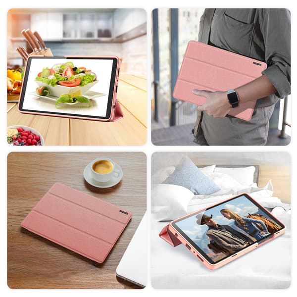 DUX DUCIS Galaxy Tab A11 / A9 Fodral DOMO Tri-Fold Rosa