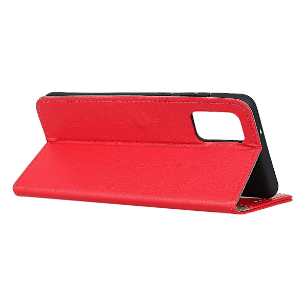 OnePlus 8T / 8T+ - Litchi Läder Fodral - Röd Red Röd