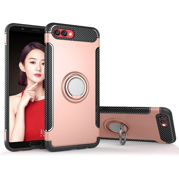 Huawei Honor 10 - Armour Ring Skal - Roséguld Roséguld Roséguld